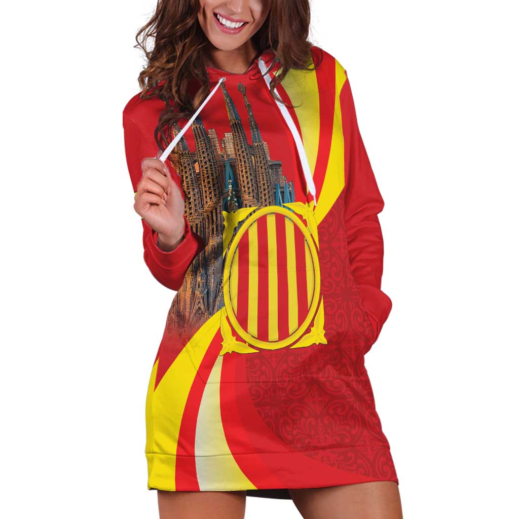 Catalonia Spain Hoodie Dress Basilica de la Sagrada Familia