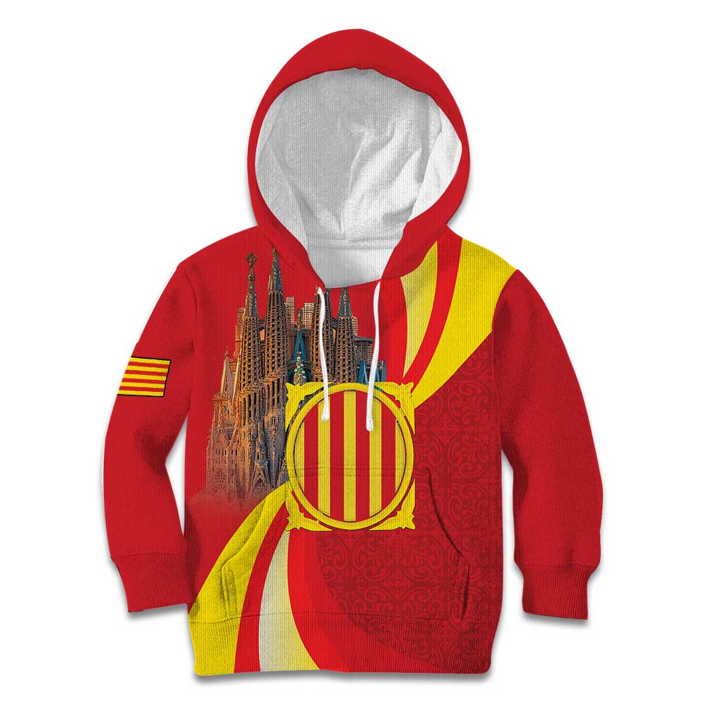 Catalonia Spain Kid Hoodie Basilica de la Sagrada Familia