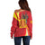 Catalonia Spain Off Shoulder Sweater Basilica de la Sagrada Familia