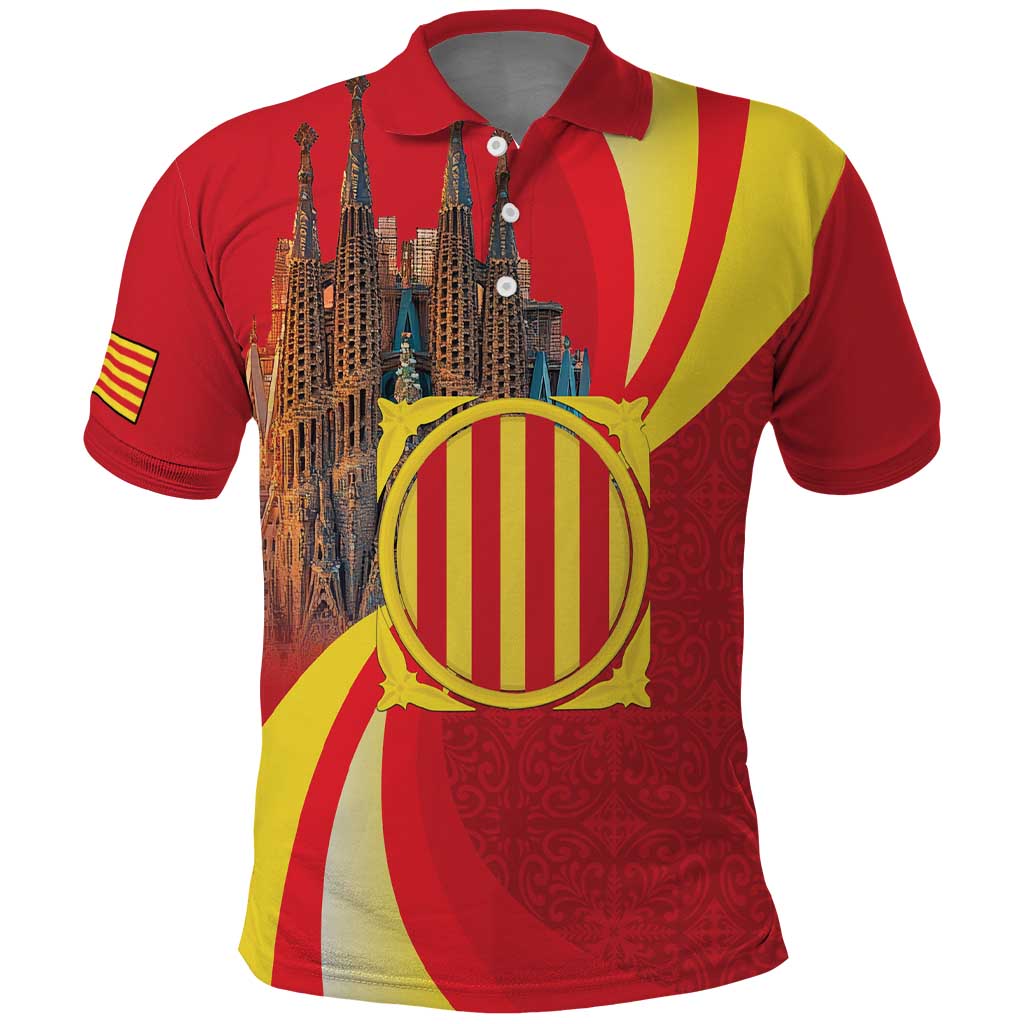 Catalonia Spain Polo Shirt Basilica de la Sagrada Familia