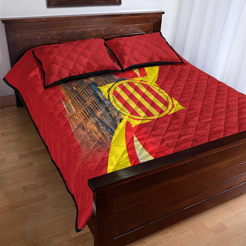 Catalonia Spain Quilt Bed Set Basilica de la Sagrada Familia