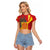 Catalonia Spain Raglan Cropped T Shirt Basilica de la Sagrada Familia