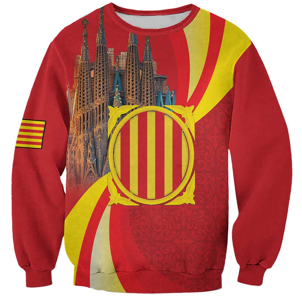 Catalonia Spain Sweatshirt Basilica de la Sagrada Familia