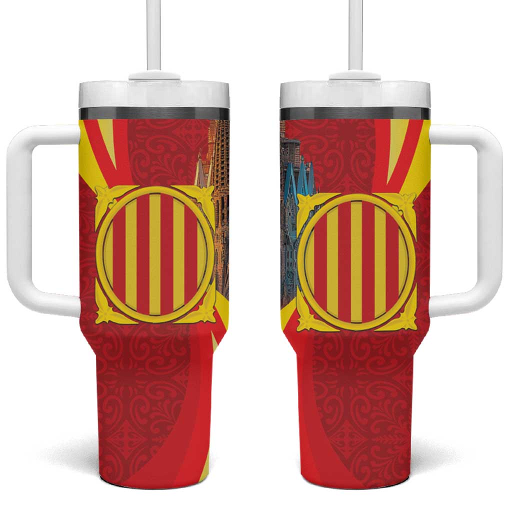 Catalonia Spain Tumbler With Handle Basilica de la Sagrada Familia