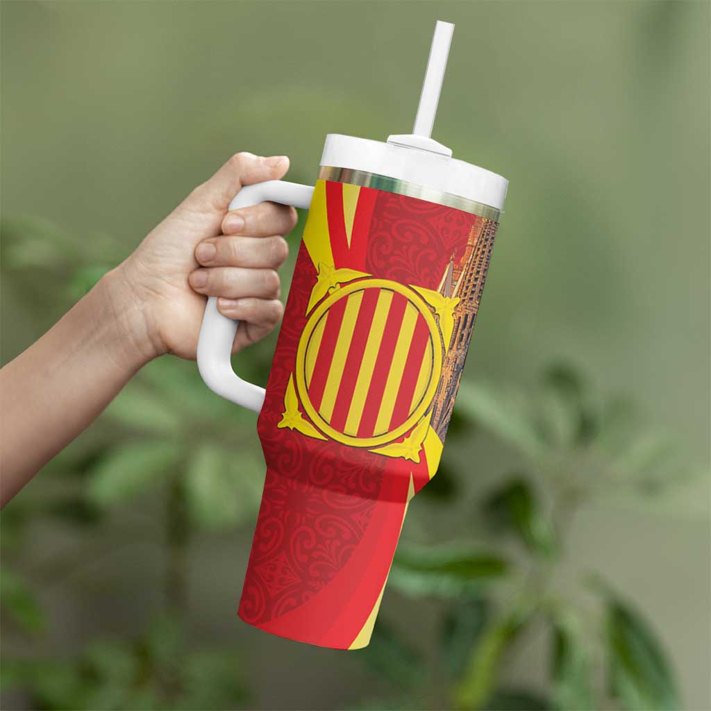 Catalonia Spain Tumbler With Handle Basilica de la Sagrada Familia