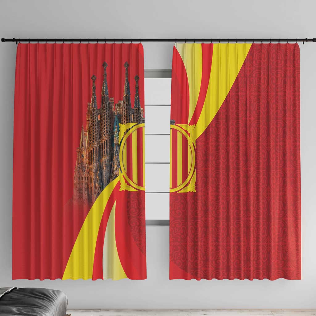 Catalonia Spain Window Curtain Basilica de la Sagrada Familia
