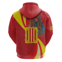 Catalonia Spain Zip Hoodie Basilica de la Sagrada Familia