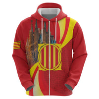 Catalonia Spain Zip Hoodie Basilica de la Sagrada Familia