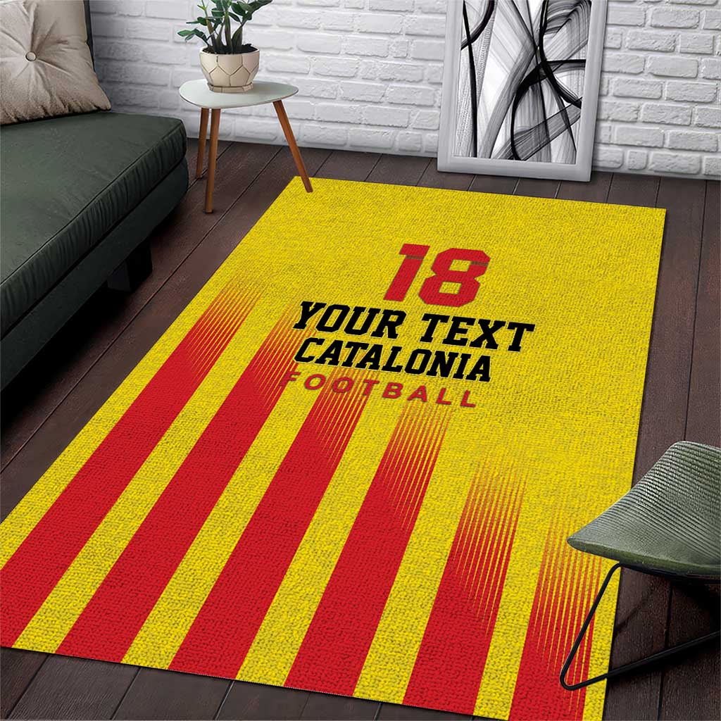 Custom Catalonia Football Area Rug Seleccio de futbol de Catalunya