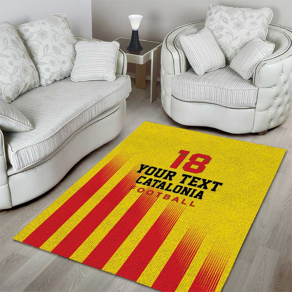 Custom Catalonia Football Area Rug Seleccio de futbol de Catalunya