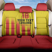 Custom Catalonia Football Back Car Seat Cover Seleccio de futbol de Catalunya