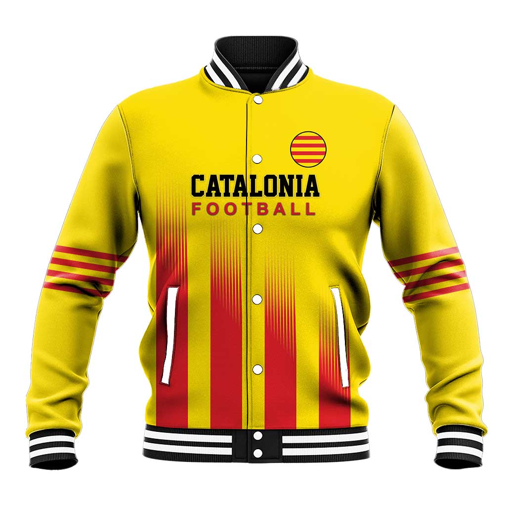 Custom Catalonia Football Baseball Jacket Seleccio de futbol de Catalunya