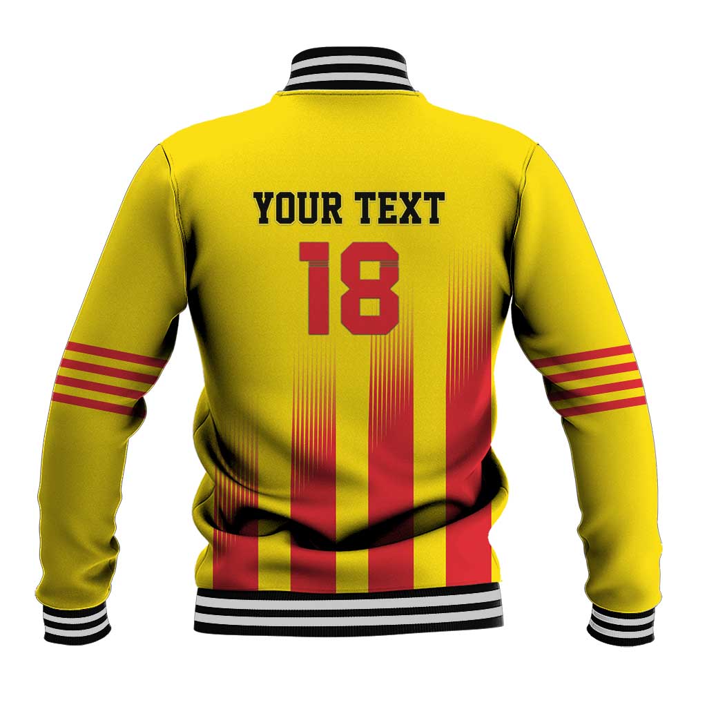 Custom Catalonia Football Baseball Jacket Seleccio de futbol de Catalunya