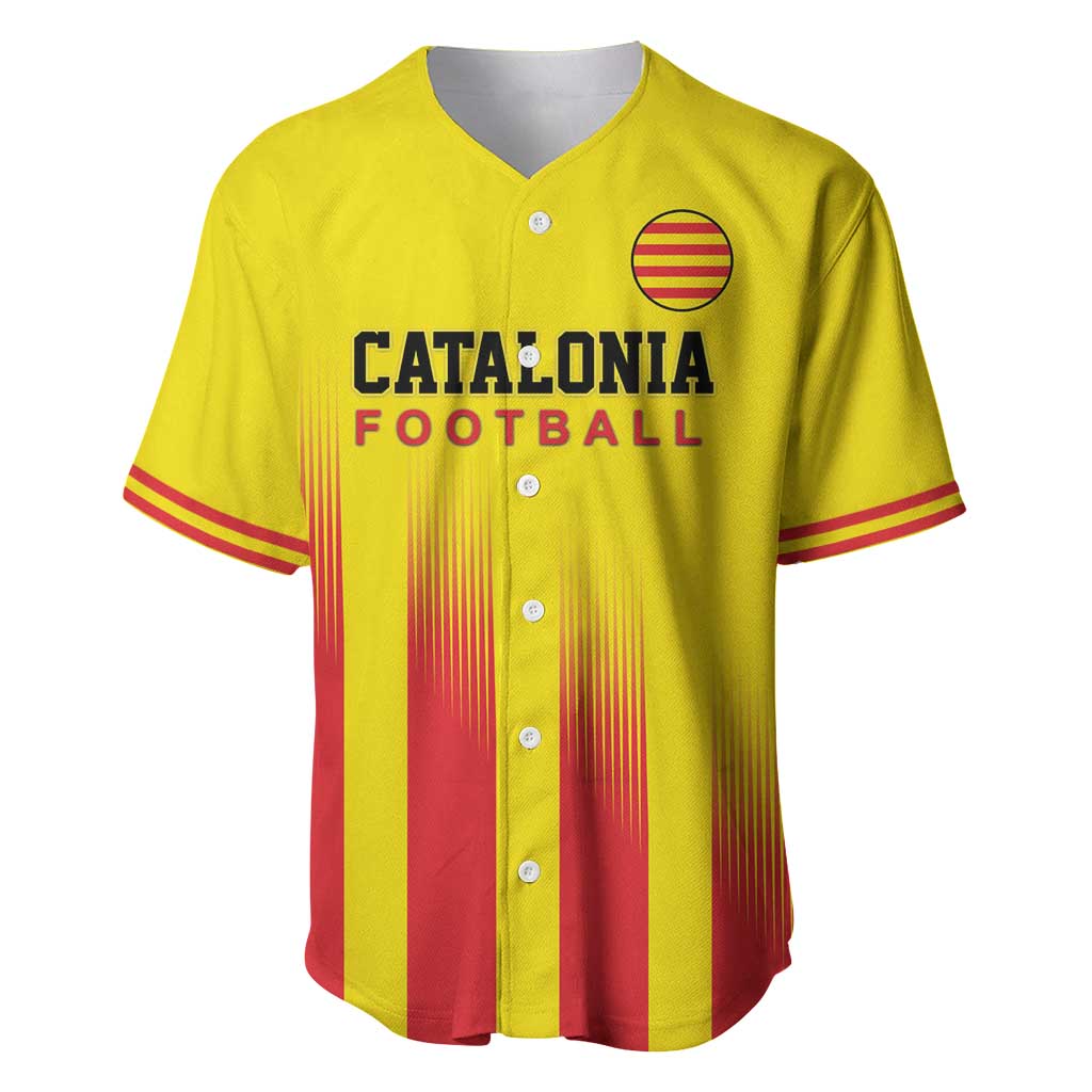 Custom Catalonia Football Baseball Jersey Seleccio de futbol de Catalunya