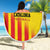 Custom Catalonia Football Beach Blanket Seleccio de futbol de Catalunya
