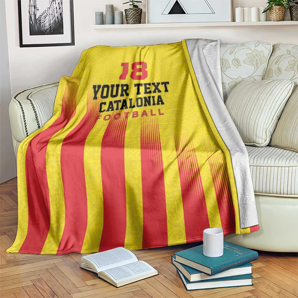 Custom Catalonia Football Blanket Seleccio de futbol de Catalunya