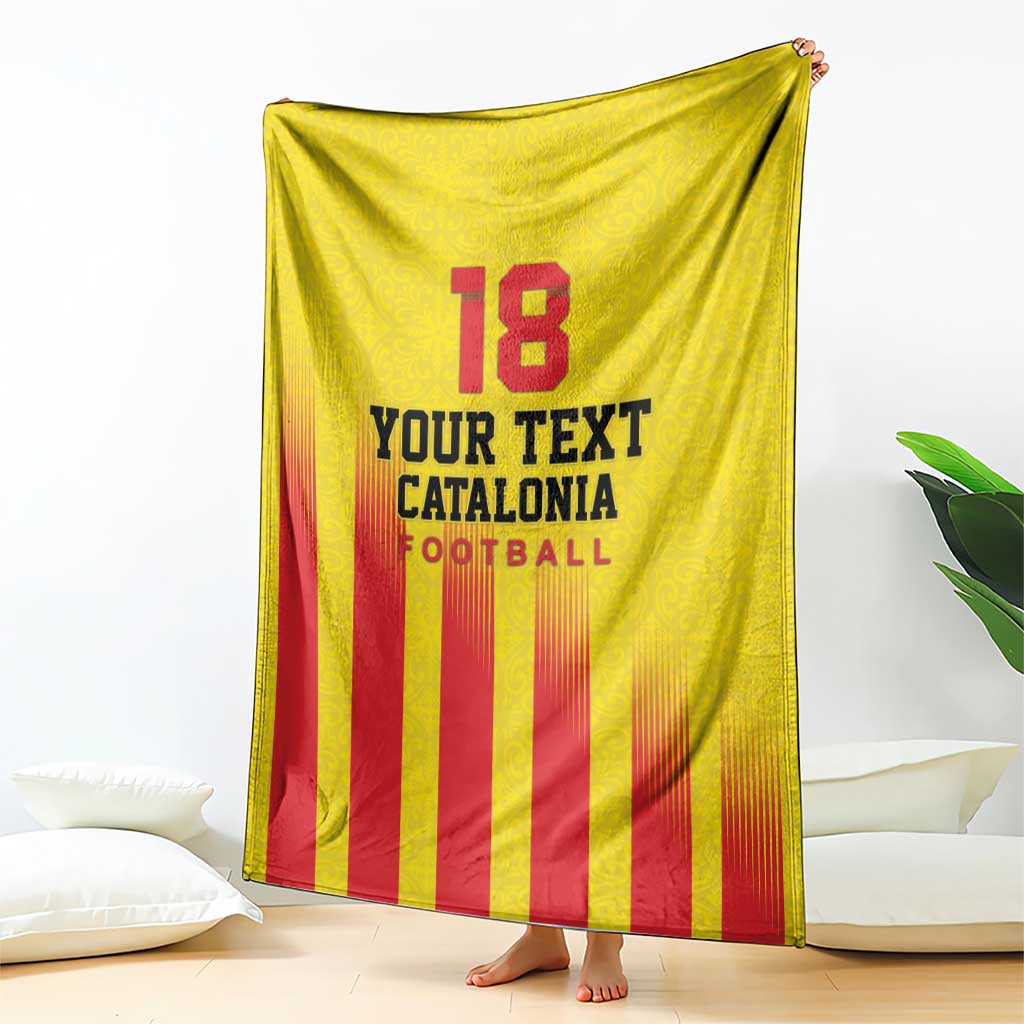 Custom Catalonia Football Blanket Seleccio de futbol de Catalunya