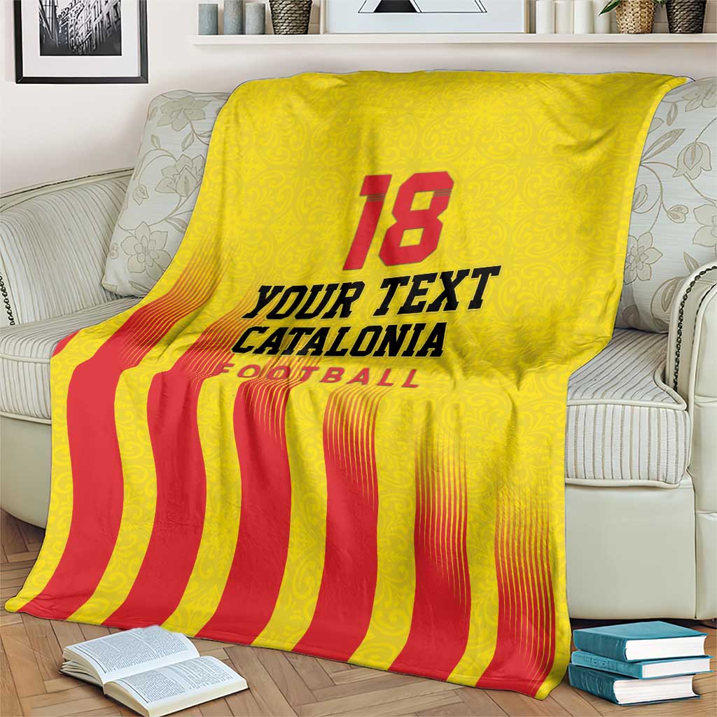 Custom Catalonia Football Blanket Seleccio de futbol de Catalunya