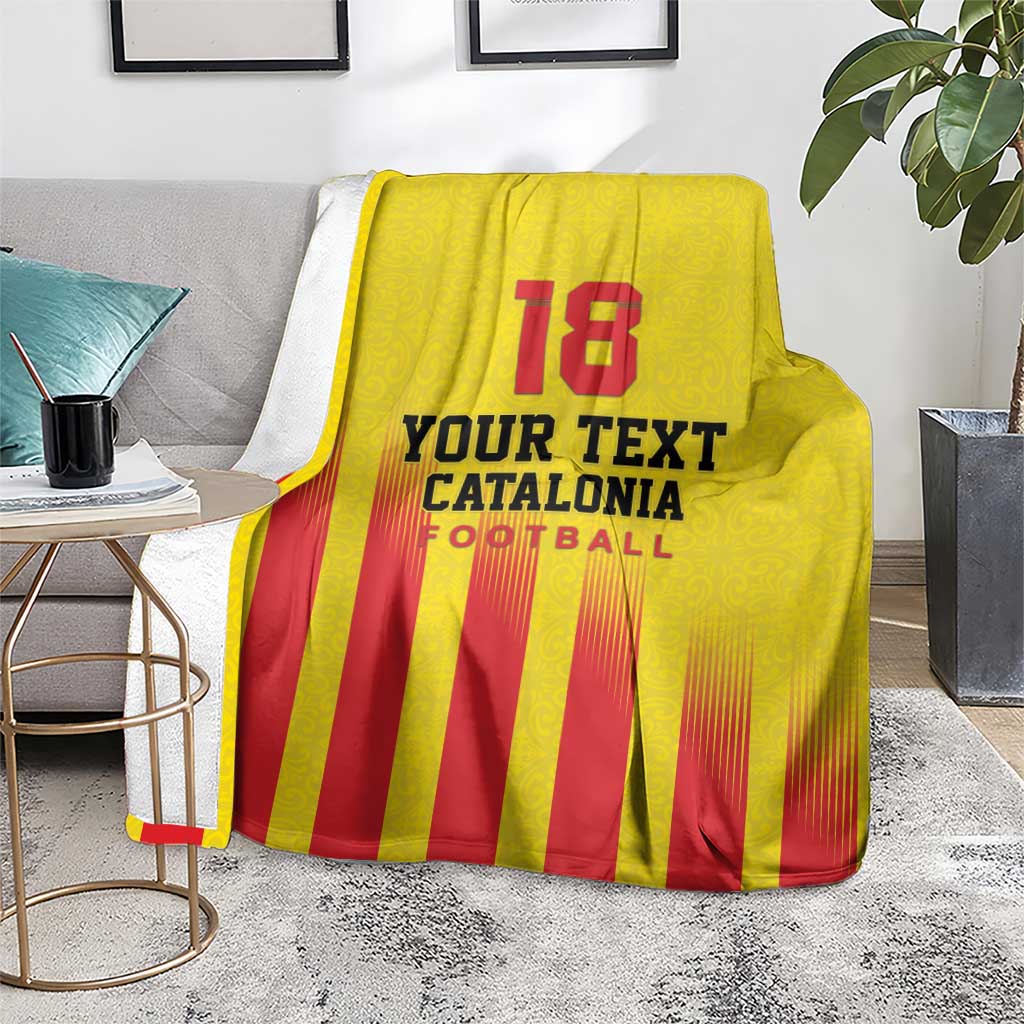 Custom Catalonia Football Blanket Seleccio de futbol de Catalunya