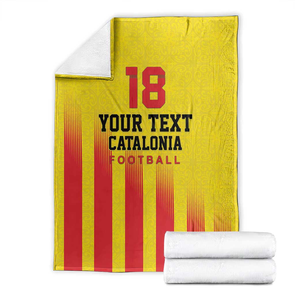Custom Catalonia Football Blanket Seleccio de futbol de Catalunya