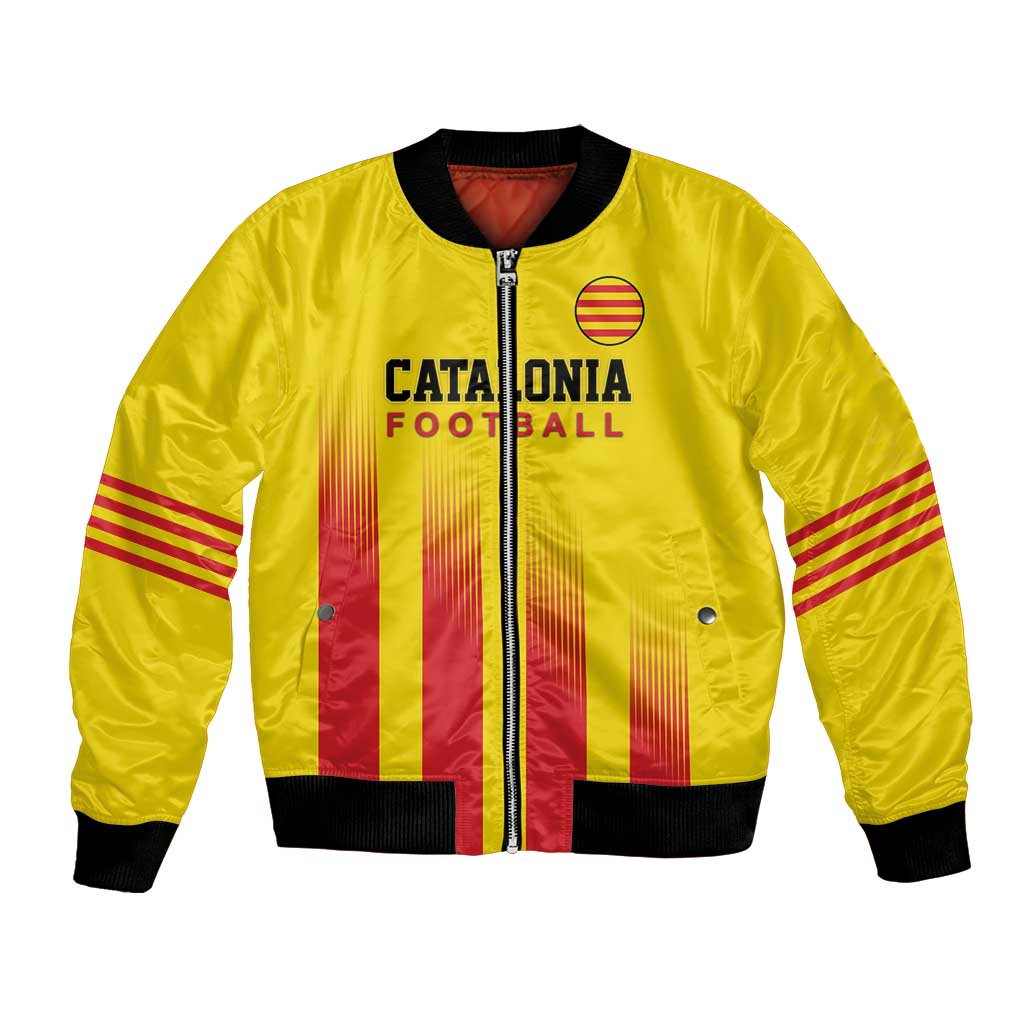 Custom Catalonia Football Bomber Jacket Seleccio de futbol de Catalunya