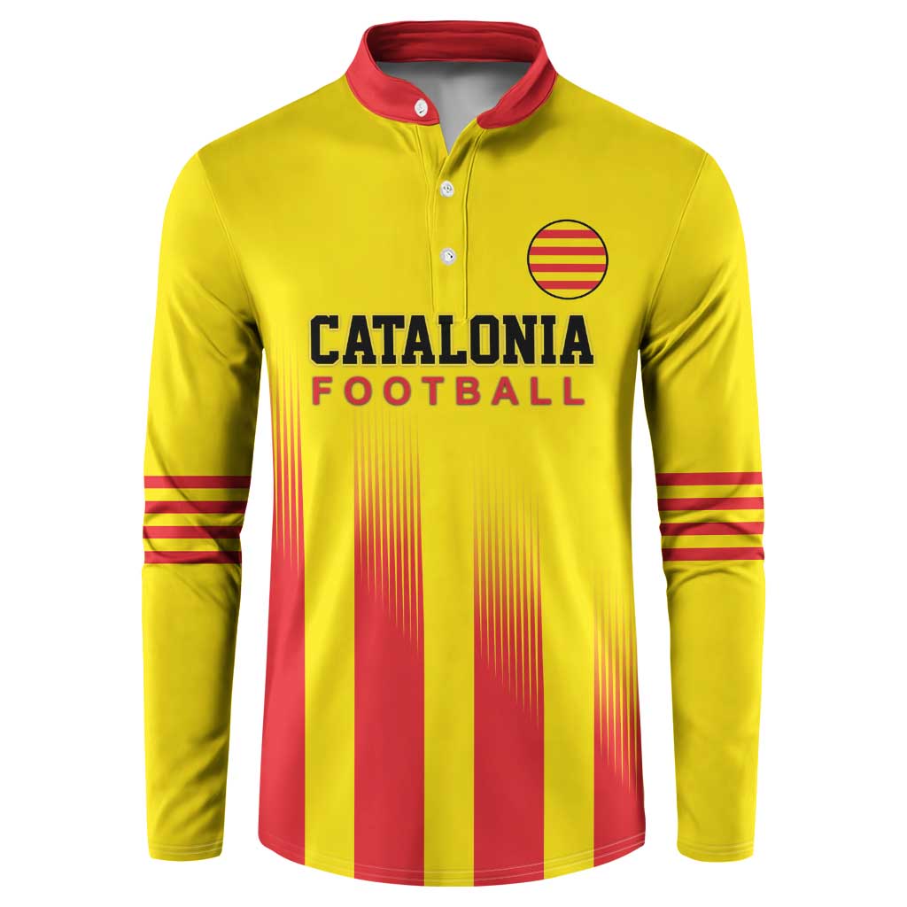 Custom Catalonia Football Button Sweatshirt Seleccio de futbol de Catalunya