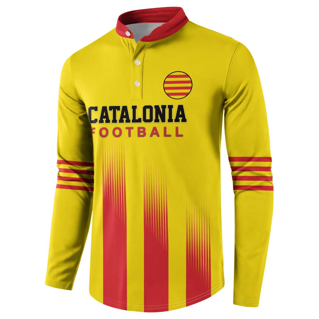 Custom Catalonia Football Button Sweatshirt Seleccio de futbol de Catalunya