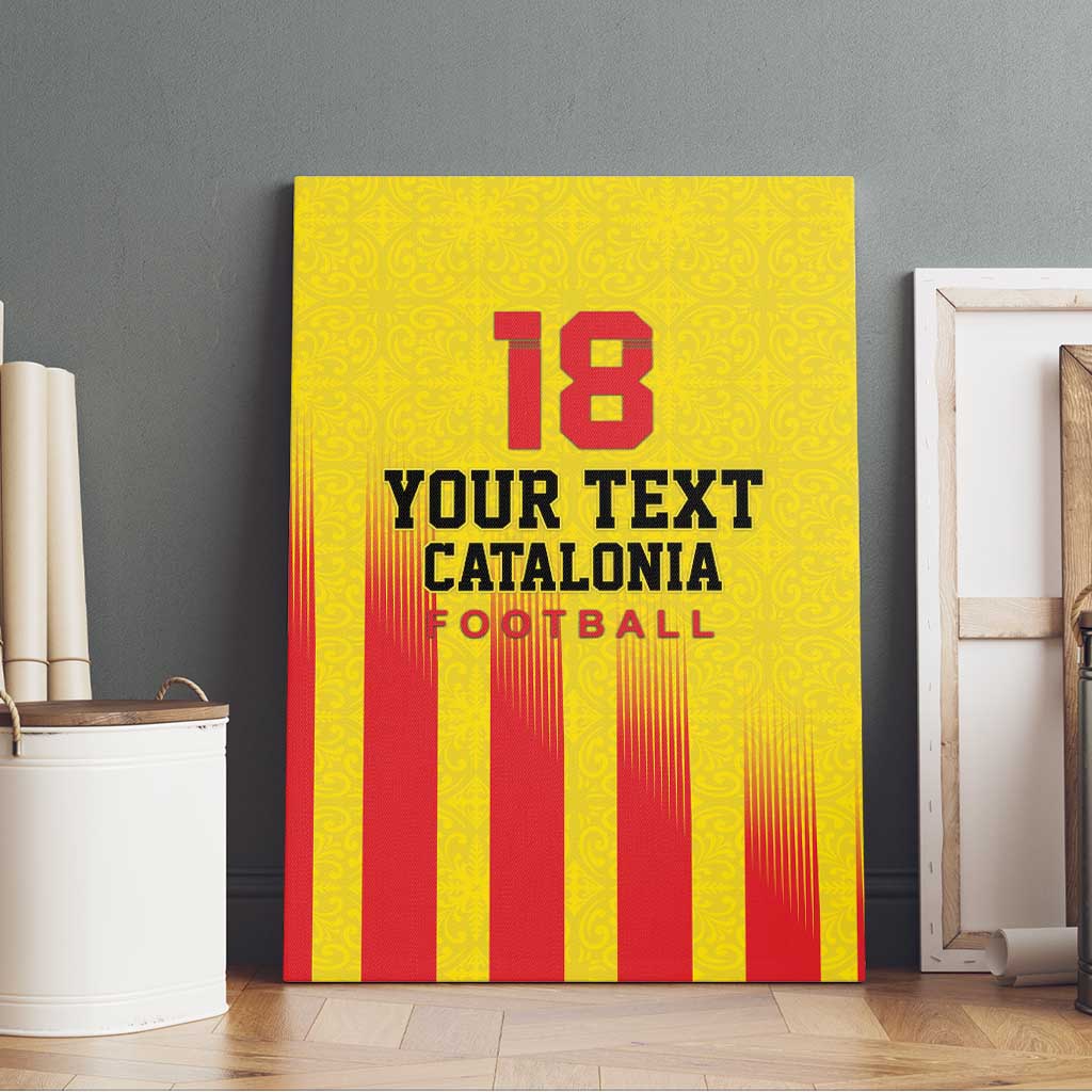 Custom Catalonia Football Canvas Wall Art Seleccio de futbol de Catalunya