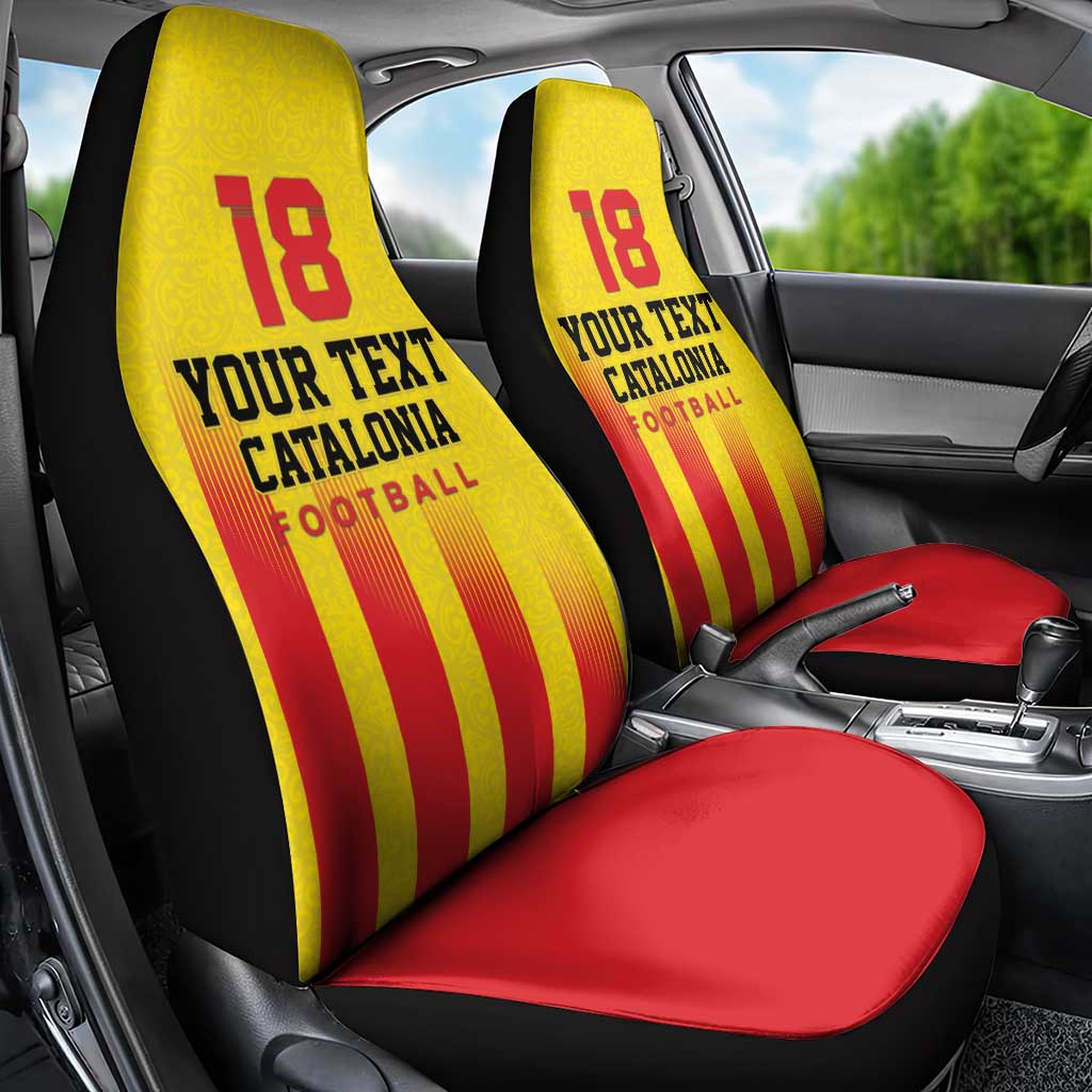 Custom Catalonia Football Car Seat Cover Seleccio de futbol de Catalunya