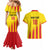 Custom Catalonia Football Couples Matching Mermaid Dress and Hawaiian Shirt Seleccio de futbol de Catalunya