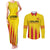 Custom Catalonia Football Couples Matching Tank Maxi Dress and Long Sleeve Button Shirt Seleccio de futbol de Catalunya