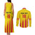 Custom Catalonia Football Couples Matching Tank Maxi Dress and Long Sleeve Button Shirt Seleccio de futbol de Catalunya