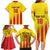 Custom Catalonia Football Family Matching Long Sleeve Bodycon Dress and Hawaiian Shirt Seleccio de futbol de Catalunya