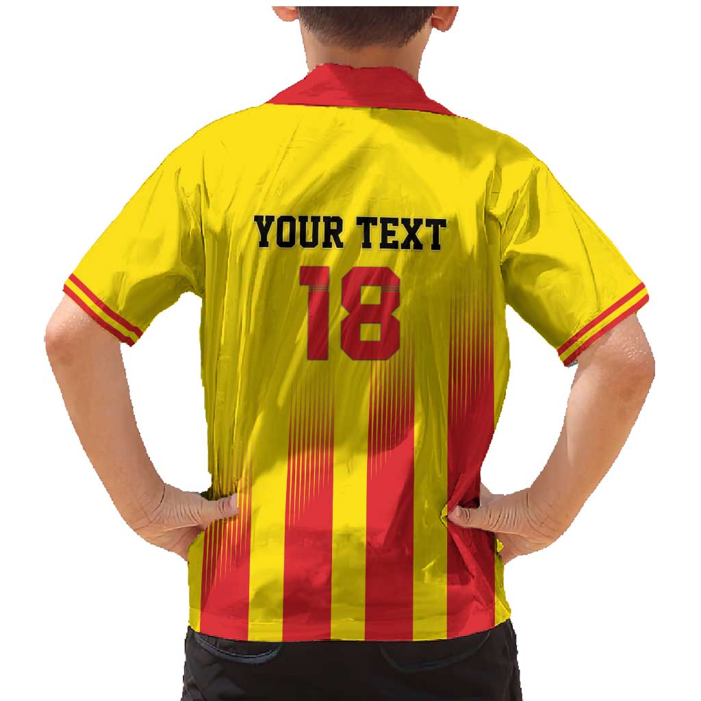 Custom Catalonia Football Family Matching Mermaid Dress and Hawaiian Shirt Seleccio de futbol de Catalunya