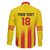Custom Catalonia Football Family Matching Off The Shoulder Long Sleeve Dress and Hawaiian Shirt Seleccio de futbol de Catalunya