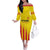 Custom Catalonia Football Family Matching Off The Shoulder Long Sleeve Dress and Hawaiian Shirt Seleccio de futbol de Catalunya