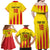 Custom Catalonia Football Family Matching Off Shoulder Maxi Dress and Hawaiian Shirt Seleccio de futbol de Catalunya