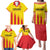 Custom Catalonia Football Family Matching Puletasi and Hawaiian Shirt Seleccio de futbol de Catalunya