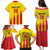 Custom Catalonia Football Family Matching Puletasi and Hawaiian Shirt Seleccio de futbol de Catalunya