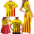 Custom Catalonia Football Family Matching Short Sleeve Bodycon Dress and Hawaiian Shirt Seleccio de futbol de Catalunya
