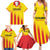 Custom Catalonia Football Family Matching Summer Maxi Dress and Hawaiian Shirt Seleccio de futbol de Catalunya
