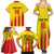 Custom Catalonia Football Family Matching Summer Maxi Dress and Hawaiian Shirt Seleccio de futbol de Catalunya