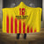 Custom Catalonia Football Hooded Blanket Seleccio de futbol de Catalunya