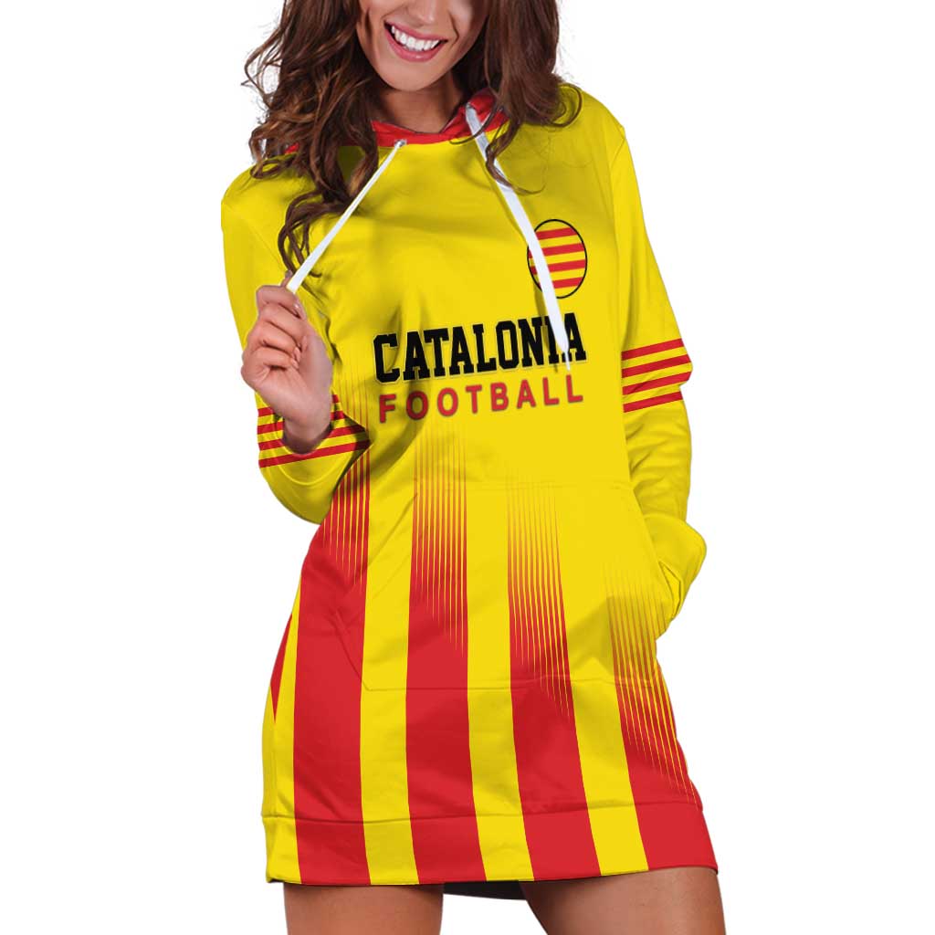 Custom Catalonia Football Hoodie Dress Seleccio de futbol de Catalunya