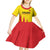 Custom Catalonia Football Kid Short Sleeve Dress Seleccio de futbol de Catalunya