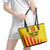Custom Catalonia Football Leather Tote Bag Seleccio de futbol de Catalunya