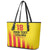 Custom Catalonia Football Leather Tote Bag Seleccio de futbol de Catalunya