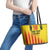 Custom Catalonia Football Leather Tote Bag Seleccio de futbol de Catalunya