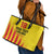Custom Catalonia Football Leather Tote Bag Seleccio de futbol de Catalunya