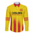 Custom Catalonia Football Long Sleeve Button Shirt Seleccio de futbol de Catalunya
